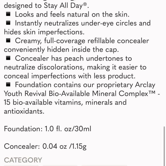 Stila Stay All Day Foundation & Concealer - #12 Caramel 1 oz NEW SEALED - Picture 6 of 6